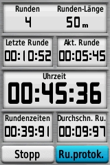 GARMIN GPSmap 62 / 62s / 62st Stoppuhr