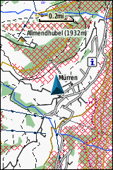 GARMIN GPSmap 64 / 64s / 64st - Topographic map of Switzerland, Winter Map Muerren