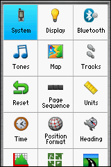 GARMIN GPSmap 64 / 64s / 64st - Settings in alternative view (1 of 2)