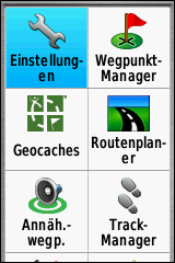 GARMIN GPSmap 64 / 64s / 64st - Hauptmenu (1 von 4)