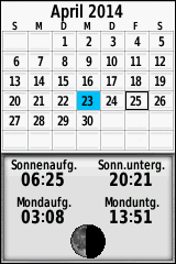 GARMIN GPSmap 64 / 64s / 64st - Sonne / Mond