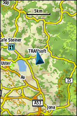 GARMIN GPSmap 64st - Topographic map of Europe example Zuerich Highland