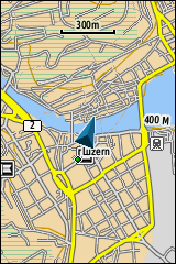 GARMIN GPSmap 64st - Topographic map of Europe example Luzern