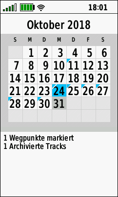 GARMIN GPSMAP 66s/st/sr/i - Kalender
