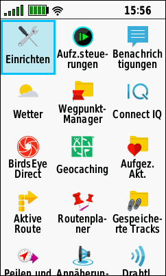GARMIN GPSMAP 66s/st/sr/i - Hauptmenu (kleine Symbole, 1 von 3)