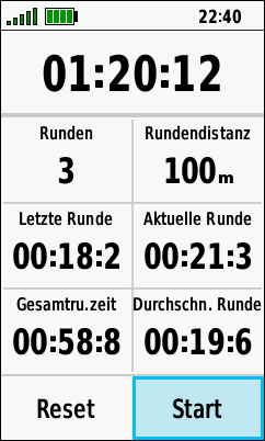 GARMIN GPSMAP 66s/st/sr/i - Stoppuhr