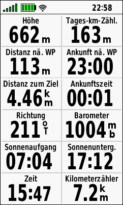 GARMIN GPSMAP 66s/st/sr/i - Trip Computer (kleine Datenfelder)