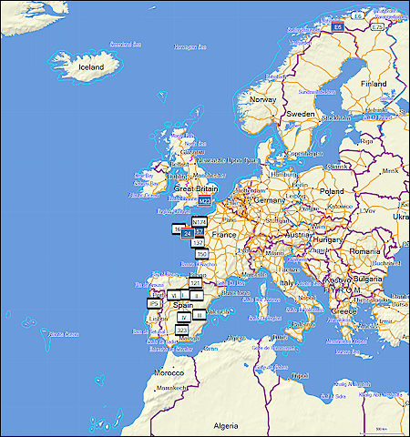 TopoActive Westeuropa - Abdeckung