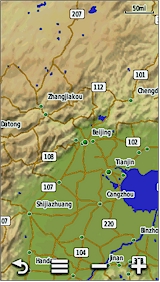 GARMIN Montana 600/650/650t - Base map example China
