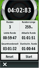 GARMIN Montana 600/650/650t - Stoppuhr