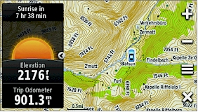GARMIN Montana 650t - Topographic map of Europe, Zermatt