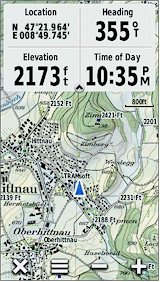 GARMIN Montana 600/650/650t - Topographic map of Switzerland in pattern view