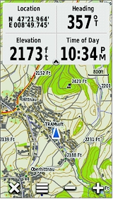 GARMIN Montana 600/650/650t - Topographic map of Switzerland in vector view