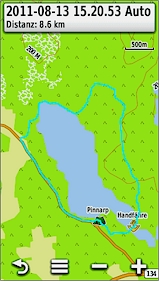 GARMIN Montana 600/650/650t - Zurueckgelegte Wegstrecke (Track)