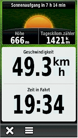 GARMIN Montana 600/650/650t - Trip Computer mit grosser Schrift