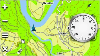 GARMIN Montana 680t - European recreational map with dashboard compass