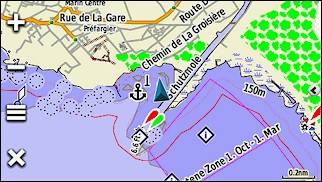 GARMIN Montana 610/680/680t - Map of Lakes - Canal de la Thielle at Lake Neuchatel