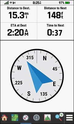 GARMIN Montana 700/700i/750i - Compass