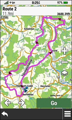 GARMIN Montana 700/700i/750i - Proposed route 2