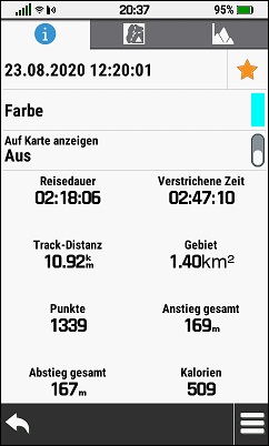 GARMIN Montana 700/700i/750i - Track Information