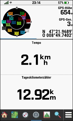 GARMIN Montana 700/700i/750i - Trip Computer mit 2 Datenfelder