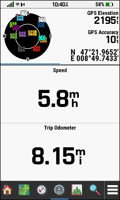 GARMIN Montana 700/700i/750i - Trip computer with 2 data fields