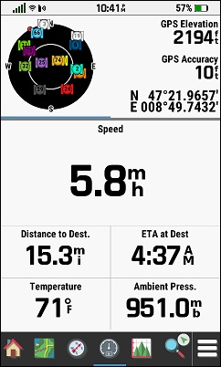 GARMIN Montana 700/700i/750i - Trip computer with 5 data fields
