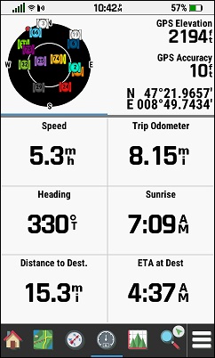 GARMIN Montana 700/700i/750i - Trip computer with 6 data fields