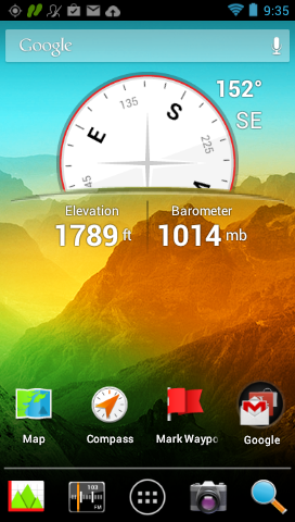 GARMIN Monterra - Main menu in portrait format