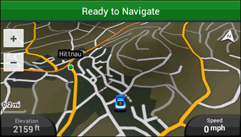 GARMIN Monterra - Map in night mode