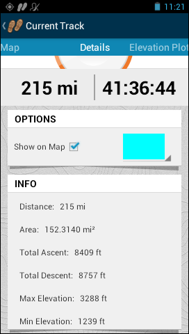 GARMIN Monterra - Track details
