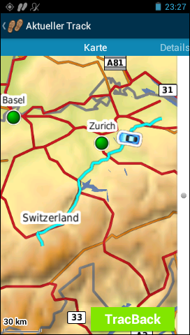 GARMIN Monterra - Track auf Karte