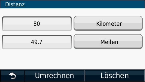GARMIN Nuvi 1490T - Einheitenumrechner