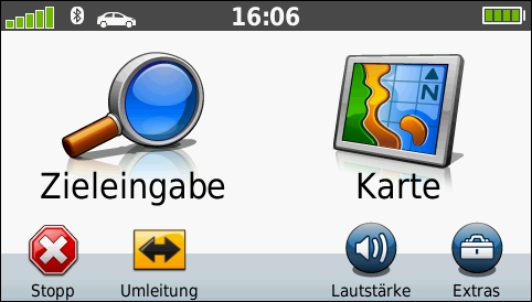 GARMIN Nuvi 1490T - Hauptmenu