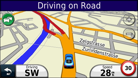 GARMIN Nuvi 1490T - Map in day mode