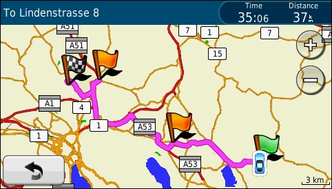 GARMIN Nuvi 1490T - Route