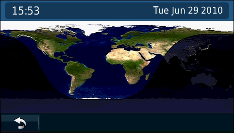 GARMIN Nuvi 1490T - World map with day and night zone