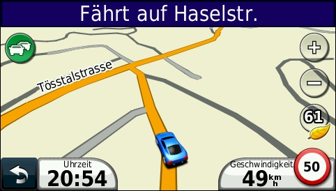 GARMIN Nuvi 1690 - ecoRoute gelber Bereich