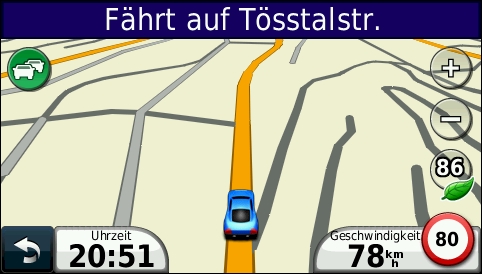 GARMIN Nuvi 1690 - ecoRoute gruener Bereich