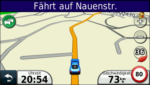 GARMIN Nuvi 1690 - ecoRoute roter Bereich