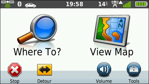 GARMIN Nuvi 1690 - Main Menu