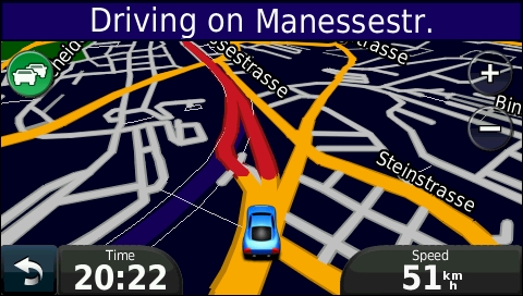 GARMIN Nuvi 1690 - Map in night mode
