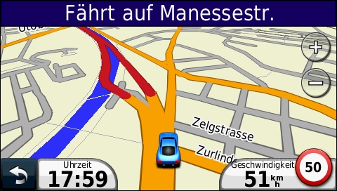 GARMIN Nuvi 1690 - Karte im Tag-Modus