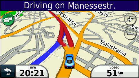 GARMIN Nuvi 1690 - Map in day mode