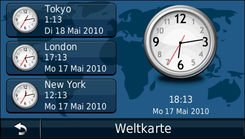 GARMIN Nuvi 1690 - Weltuhr
