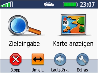 GARMIN Nuvi 550 - Hauptmenu