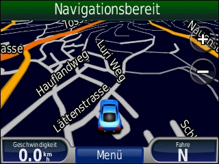 GARMIN Nuvi 550 - Karte im Nacht-Modus