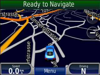 GARMIN Nuvi 550 - Map in night mode