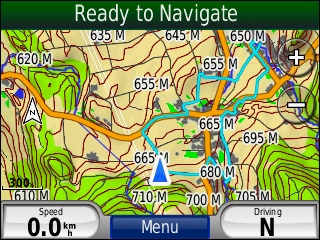 GARMIN Nuvi 550 - Topographic map