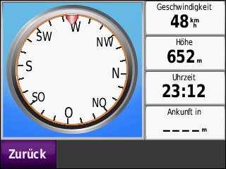 GARMIN Nuvi 550 - Kompass